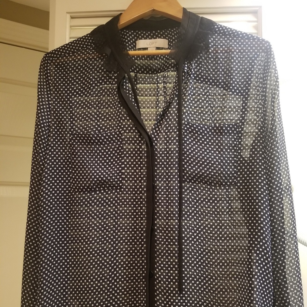 LOFT polka dot blouse